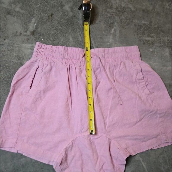 Free People Need To Escape Linen Blend Light Pink Woman’s Shorts Size M - Picture 4 of 7